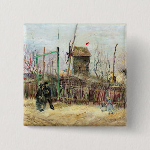 Vincent van Gogh - Straßenszene in Montmartre Button