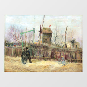 Vincent van Gogh - Straßenszene in Montmartre Fensteraufkleber