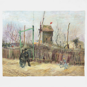 Vincent van Gogh - Straßenszene in Montmartre Fleecedecke