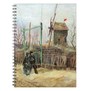 Vincent van Gogh - Straßenszene in Montmartre Notizblock