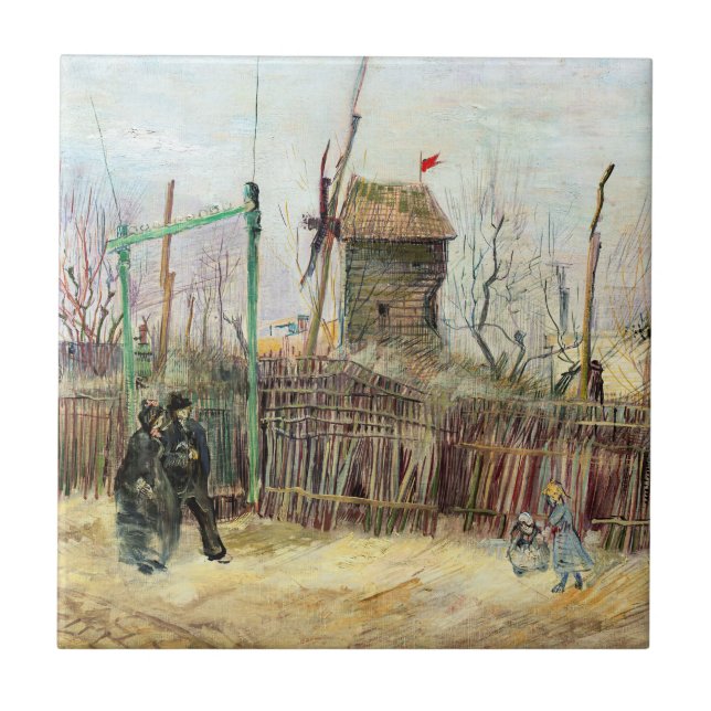 Vincent van Gogh - Street Scene in Montmartre Fliese (Vorderseite)