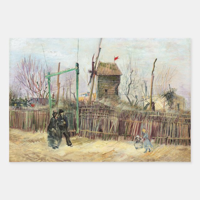 Vincent van Gogh - Street Scene in Montmartre Geschenkpapier Set (Vorderseite)