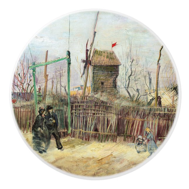 Vincent van Gogh - Street Scene in Montmartre Keramikknauf (Vorderseite)