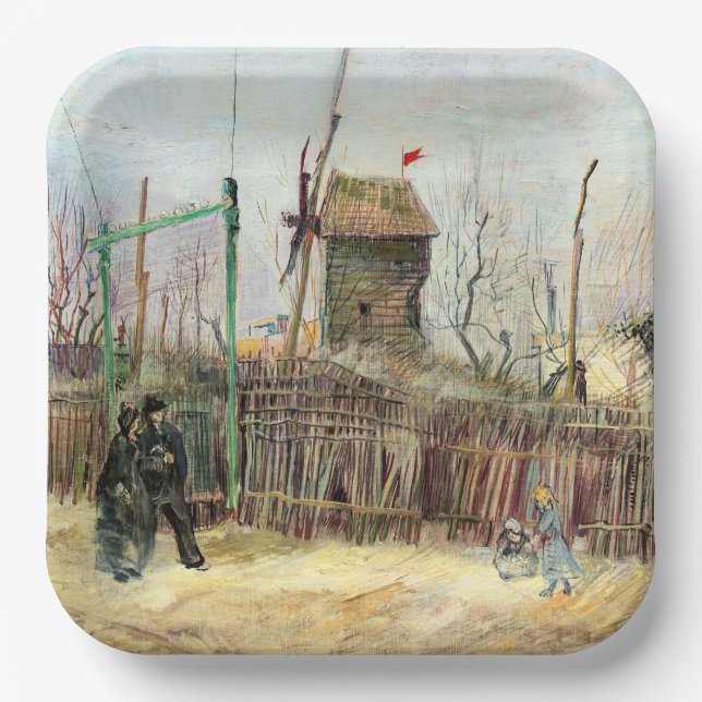 Vincent van Gogh - Street Scene in Montmartre Pappteller (Vorderseite)