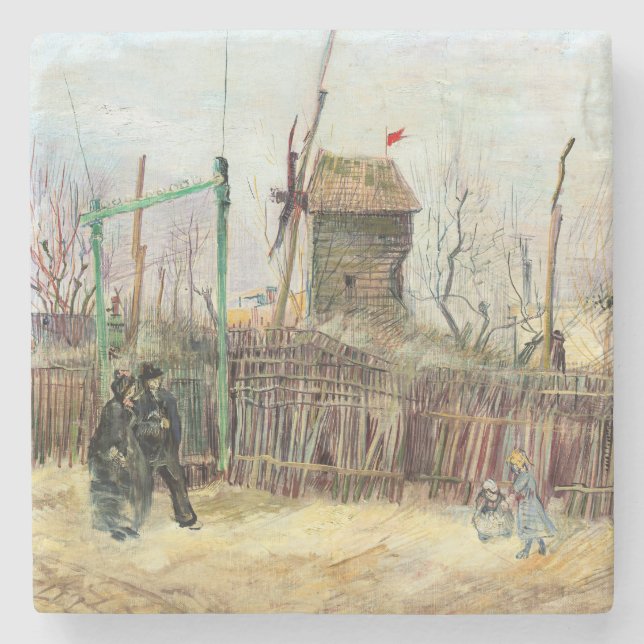 Vincent van Gogh - Street Scene in Montmartre Steinuntersetzer (Vorderseite)