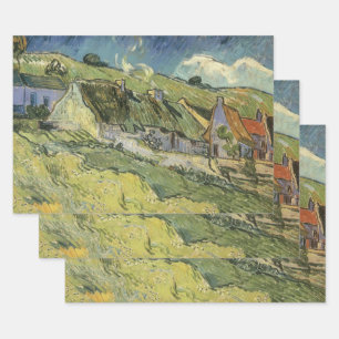 Vincent van Gogh - Strohdachhäuser Geschenkpapier Set