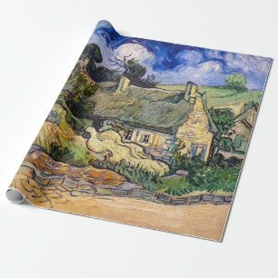 Vincent Van Gogh - Strohdachhäuser in Cordeville Geschenkpapier
