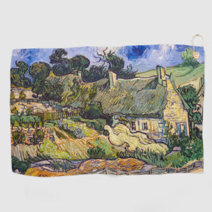 Vincent Van Gogh - Strohdachhäuser in Cordeville Golfhandtuch