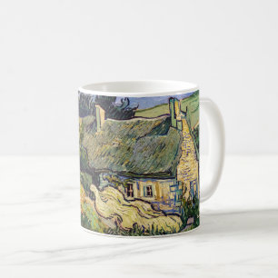 Vincent Van Gogh - Strohdachhäuser in Cordeville Kaffeetasse