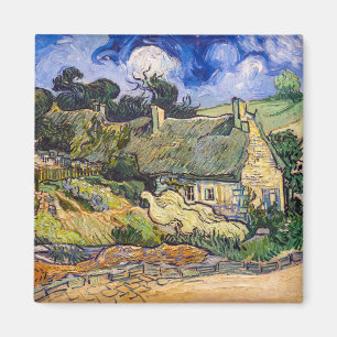 Vincent Van Gogh - Strohdachhäuser in Cordeville Magnet