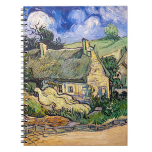 Vincent Van Gogh - Strohdachhäuser in Cordeville Notizblock