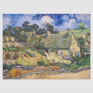 Vincent Van Gogh - Strohdachhäuser in Cordeville Seidenpapier