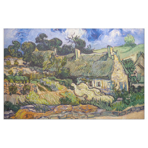 Vincent Van Gogh - Strohdachhäuser in Cordeville Stoff