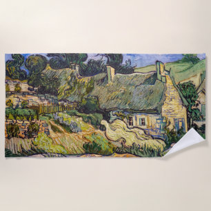 Vincent Van Gogh - Strohdachhäuser in Cordeville Strandtuch