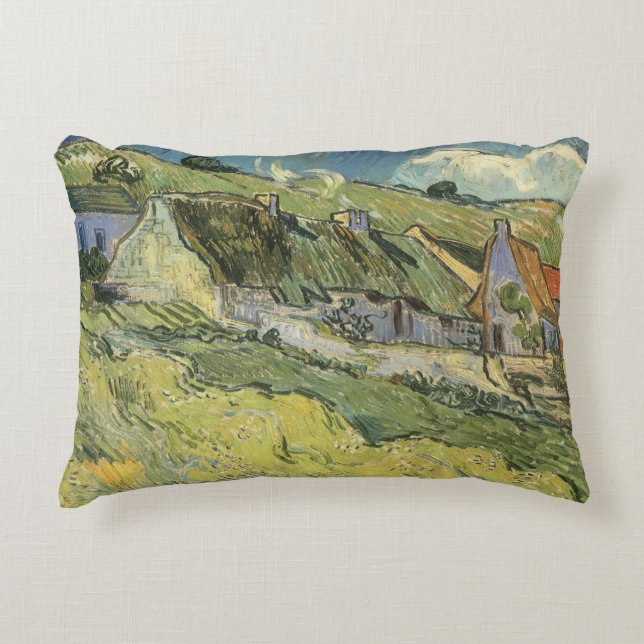 Vincent van Gogh - Strohgepflasterte Hütten Dekokissen (Vorderseite)