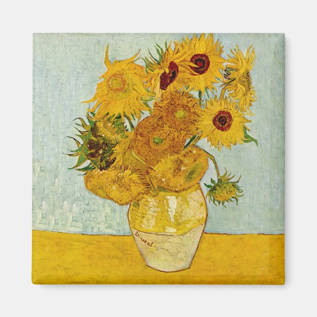 Vincent Van Gogh Sunflowers Magnet (Vorne)