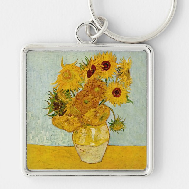 Vincent Van Gogh Sunflowers Schlüsselanhänger (Vorne)