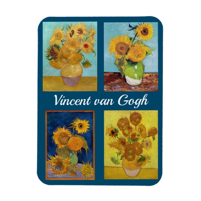 Vincent Van Gogh Sunflowers Serie Magnet (Vertikal)