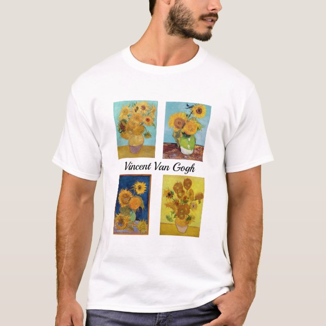 Vincent Van Gogh Sunflowers Serie T-Shirt (Vorderseite)