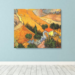 Vincent van Gogh - Tal mit Pflüger Leinwanddruck