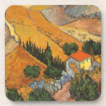 Vincent van Gogh - Tal mit Plowman Getränkeuntersetzer<br><div class="desc">Das Tal mit Plowman Seen From Oove (1889) von Vincent van Gogh ist ein Vintages Landschaftsbild der Kunstlandschaft, das in Post-Impressionismus erbaut wurde. Ein pflügerischer Bauer, der die Felder seines Bauernhofs mit seinem Ochsenkühteam bearbeitet. Ein landwirtschaftliches Alltagsleben Landschaftsbilder mit Bäumen in einem Tal. Über den Künstler: Vincent Willem van Gogh...</div>