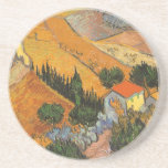 Vincent van Gogh - Tal mit Plowman Sandstein Untersetzer<br><div class="desc">Das Tal mit Plowman Seen From Oove (1889) von Vincent van Gogh ist ein Vintages Landschaftsbild der Kunstlandschaft, das in Post-Impressionismus erbaut wurde. Ein pflügerischer Bauer, der die Felder seines Bauernhofs mit seinem Ochsenkühteam bearbeitet. Ein landwirtschaftliches Alltagsleben Landschaftsbilder mit Bäumen in einem Tal. Über den Künstler: Vincent Willem van Gogh...</div>