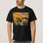 Vincent van Gogh - Tal mit Plowman T-Shirt<br><div class="desc">Das Tal mit Plowman Seen From Oove (1889) von Vincent van Gogh ist ein Vintages Landschaftsbild der Kunstlandschaft, das in Post-Impressionismus erbaut wurde. Ein pflügerischer Bauer, der die Felder seines Bauernhofs mit seinem Ochsenkühteam bearbeitet. Ein landwirtschaftliches Alltagsleben Landschaftsbilder mit Bäumen in einem Tal. Über den Künstler: Vincent Willem van Gogh...</div>