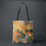 Vincent van Gogh - Tal mit Plowman Tasche<br><div class="desc">Das Tal mit Plowman Seen From Oove (1889) von Vincent van Gogh ist ein Vintages Landschaftsbild der Kunstlandschaft, das in Post-Impressionismus erbaut wurde. Ein pflügerischer Bauer, der die Felder seines Bauernhofs mit seinem Ochsenkühteam bearbeitet. Ein landwirtschaftliches Alltagsleben Landschaftsbilder mit Bäumen in einem Tal. Über den Künstler: Vincent Willem van Gogh...</div>