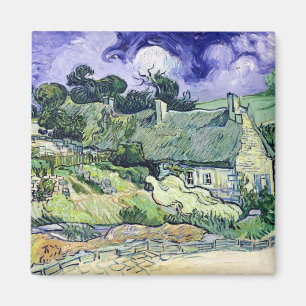 Vincent van Gogh   Thatched Hütten bei Cordeville Magnet