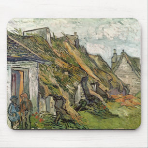 Vincent van Gogh Thatched Hütten in Chaponval Mousepad