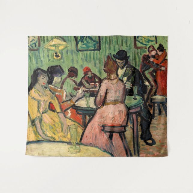 Vincent van Gogh - The Brothel Wandteppich (Vorderseite (Horizontal))