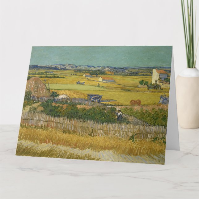 Vincent Van Gogh, The Harvest, De Oogst Karte (Vorderseite)