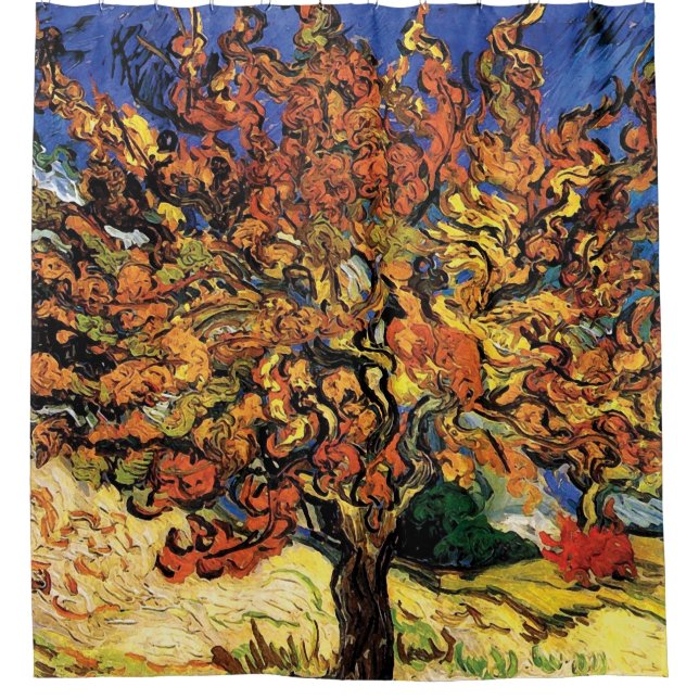 Vincent Van Gogh - The Mulberry Tree Fine Art Duschvorhang (Vorderseite)