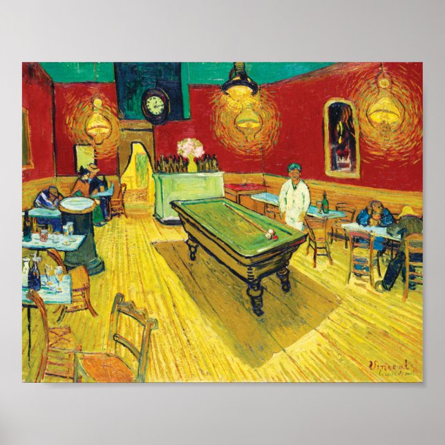 Vincent Van Gogh The Night Cafe (Le café de nuit) Poster (Vorne)