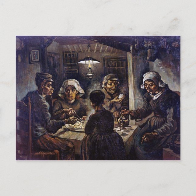 Vincent Van Gogh The Potato Eaters Fine Art Postkarte (Vorderseite)