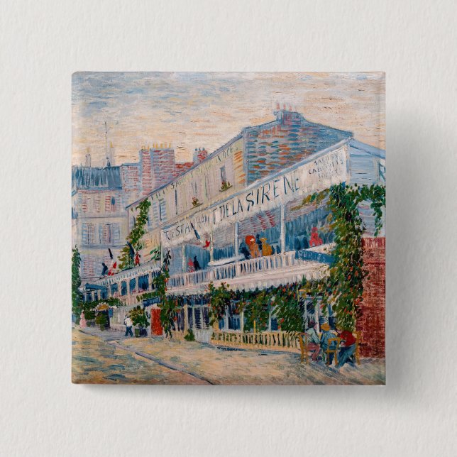 Vincent van Gogh - The Restaurant de la Sirene Button (Vorderseite)