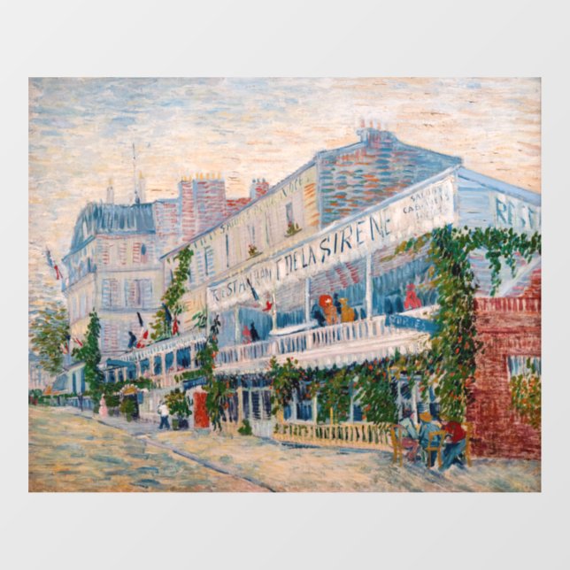 Vincent van Gogh - The Restaurant de la Sirene Fensteraufkleber (Blatt)