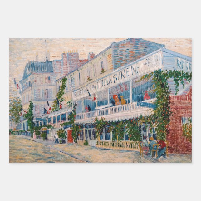 Vincent van Gogh - The Restaurant de la Sirene Geschenkpapier Set (Vorderseite)