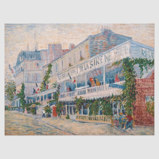 Vincent van Gogh - The Restaurant de la Sirene Seidenpapier (Vorderseite)