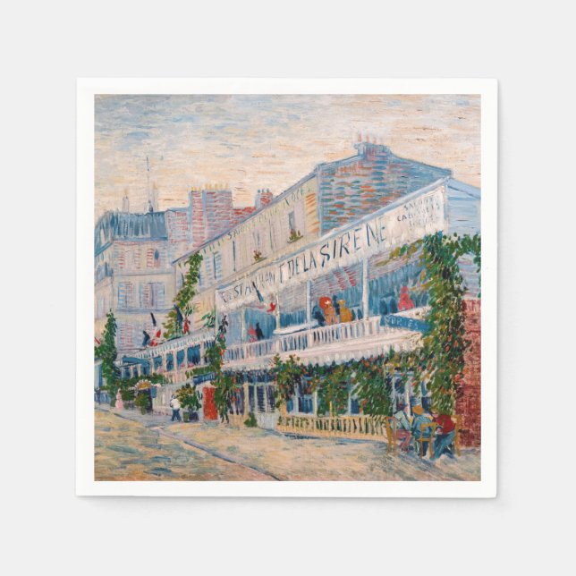 Vincent van Gogh - The Restaurant de la Sirene Serviette (Vorderseite)