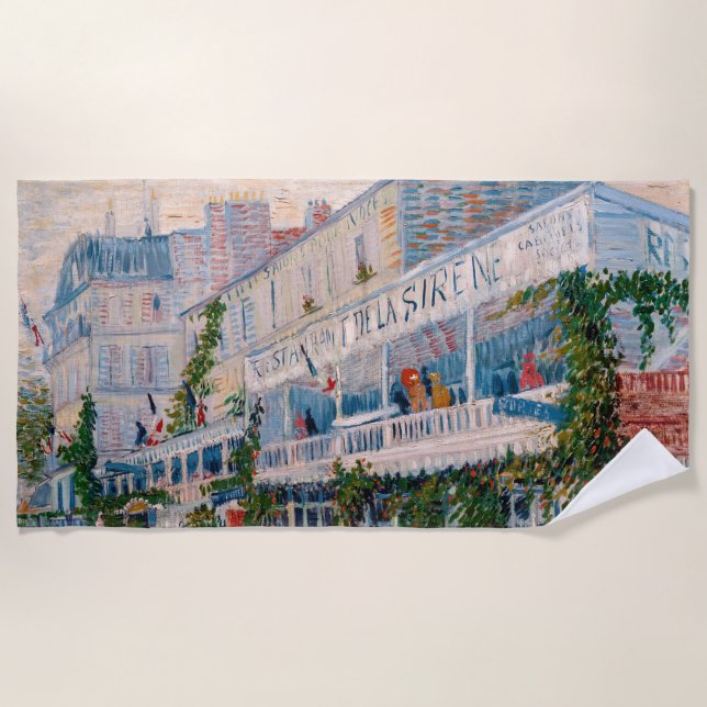 Vincent van Gogh - The Restaurant de la Sirene Strandtuch (Vorderseite)