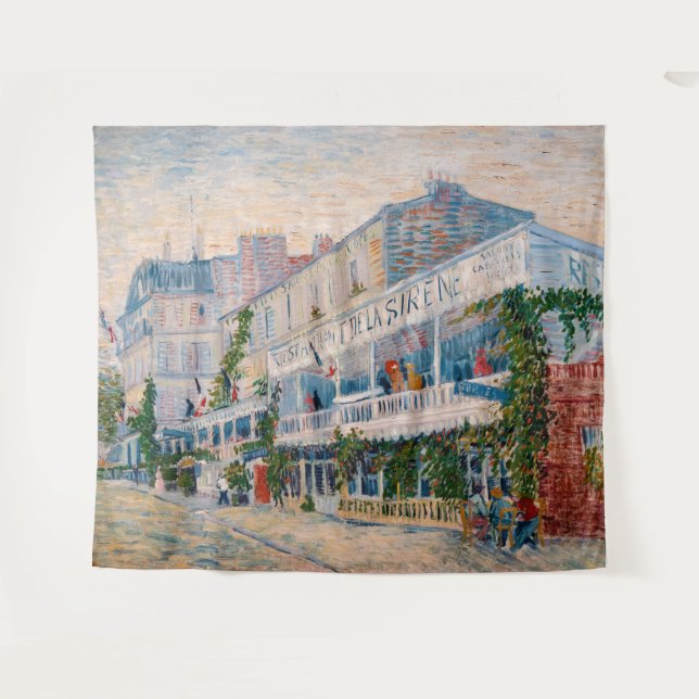 Vincent van Gogh - The Restaurant de la Sirene Wandteppich (Vorderseite (Horizontal))