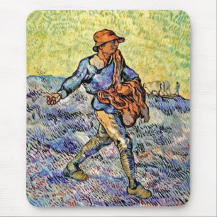 Vincent Van Gogh - The Sower - Fine Art Malerei Mousepad