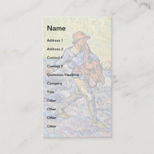 Vincent Van Gogh - The Sower - Fine Art Malerei Visitenkarte