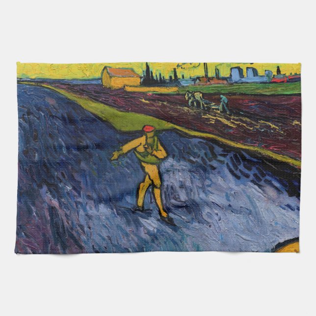 Vincent van Gogh - The Sower: Outskirts of Arles Geschirrtuch (Horizontal)