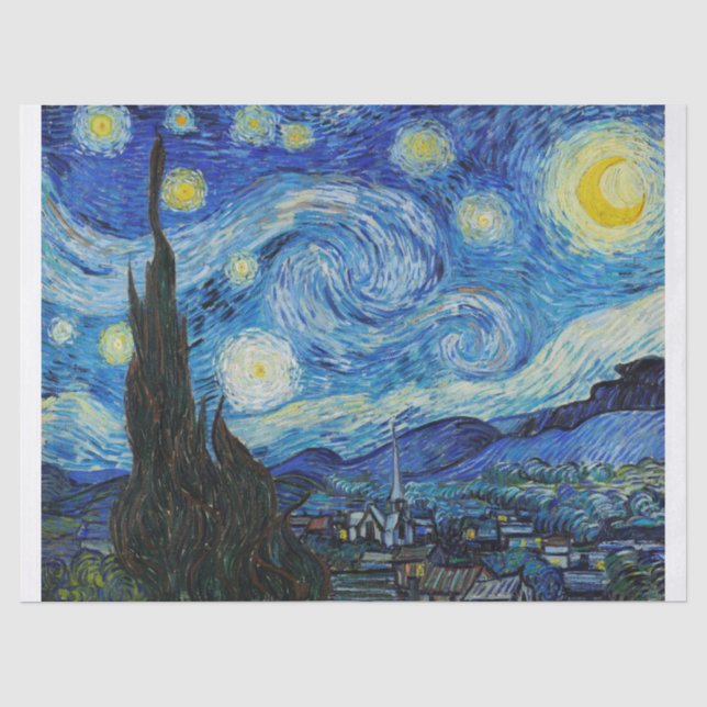 Vincent van Gogh | The Starry Night - 1889 Seidenpapier (Vorderseite)
