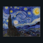 Vincent Van Gogh - The Starry night Acryl Wandkunst<br><div class="desc">The Starry Night / La nuit etoilee - Vincent Van Gogh im Jahr 1889</div>