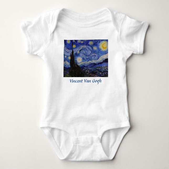 Vincent Van Gogh - The Starry night Baby Strampler (Vorderseite)