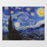 Vincent Van Gogh - The Starry night Bodenaufkleber<br><div class="desc">The Starry Night / La nuit etoilee - Vincent Van Gogh im Jahr 1889</div>