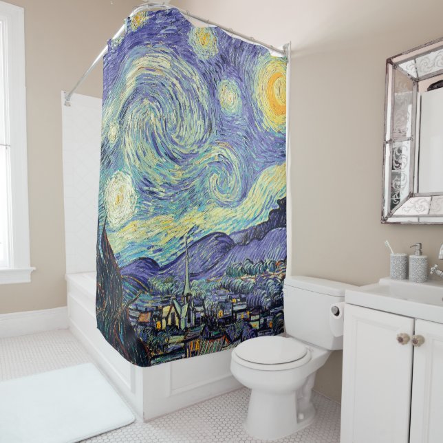 Vincent Van Gogh The Starry Night Duschvorhang (Beispiel)